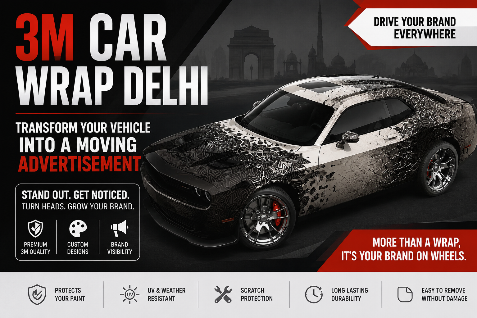 3M Car Wrap Delhi - Transform Your Vehicle into a Moving Advertisement
