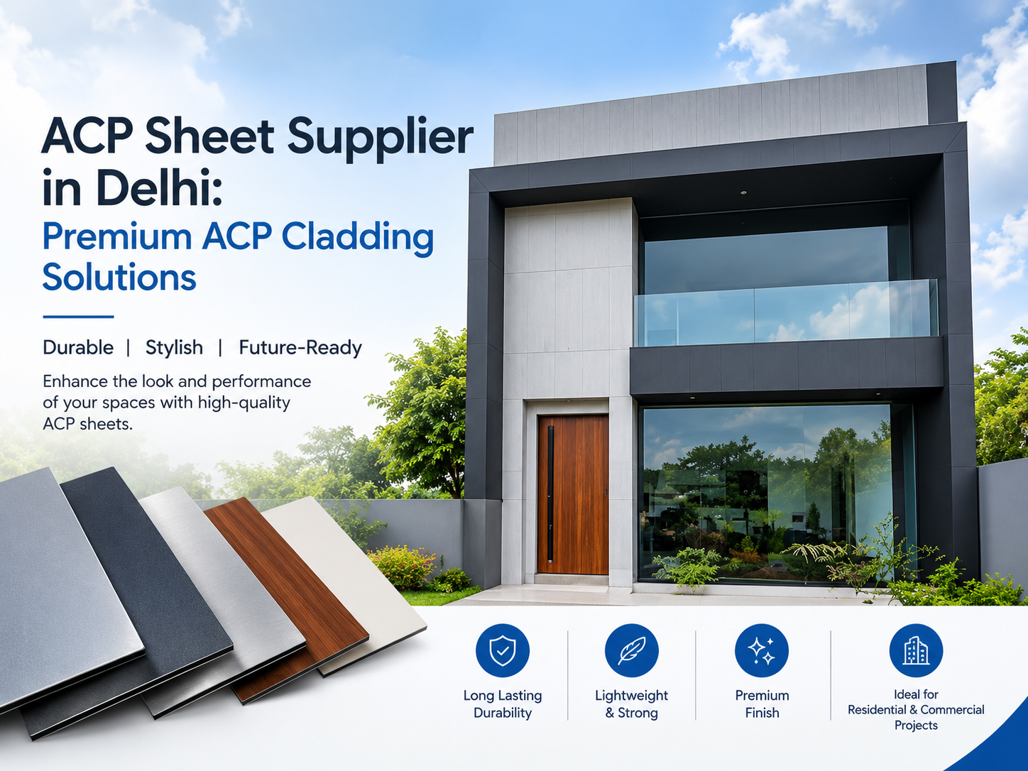 ACP Sheet Supplier in Delhi: Premium ACP Cladding Solutions