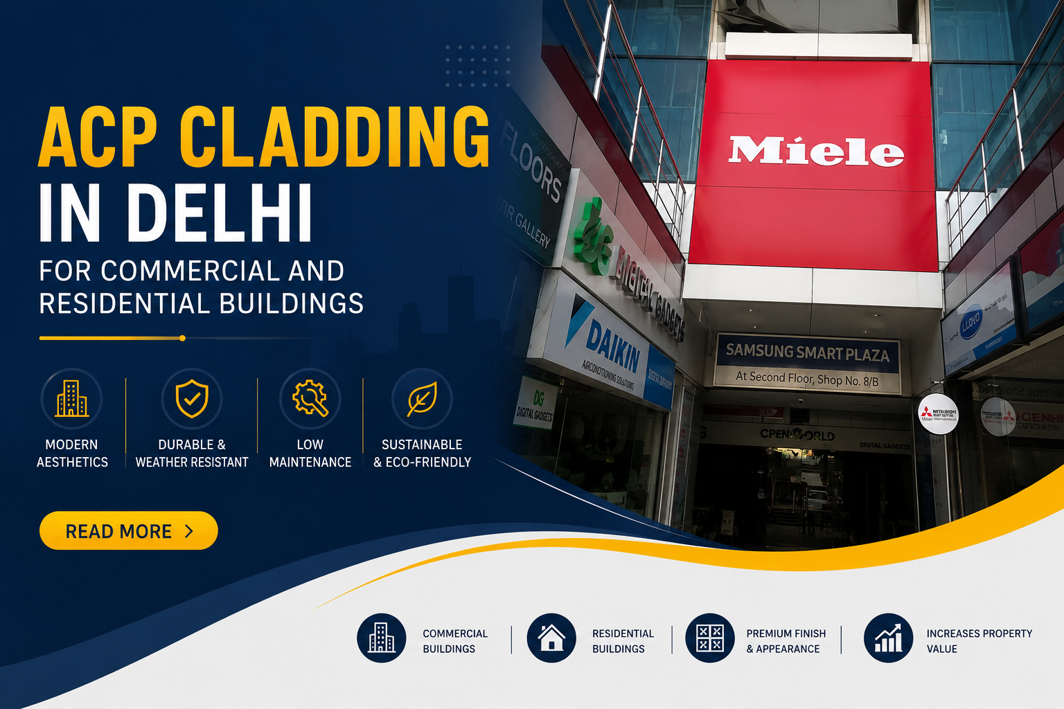 ACP Cladding in Delhi for Commercial and Residential Buildings